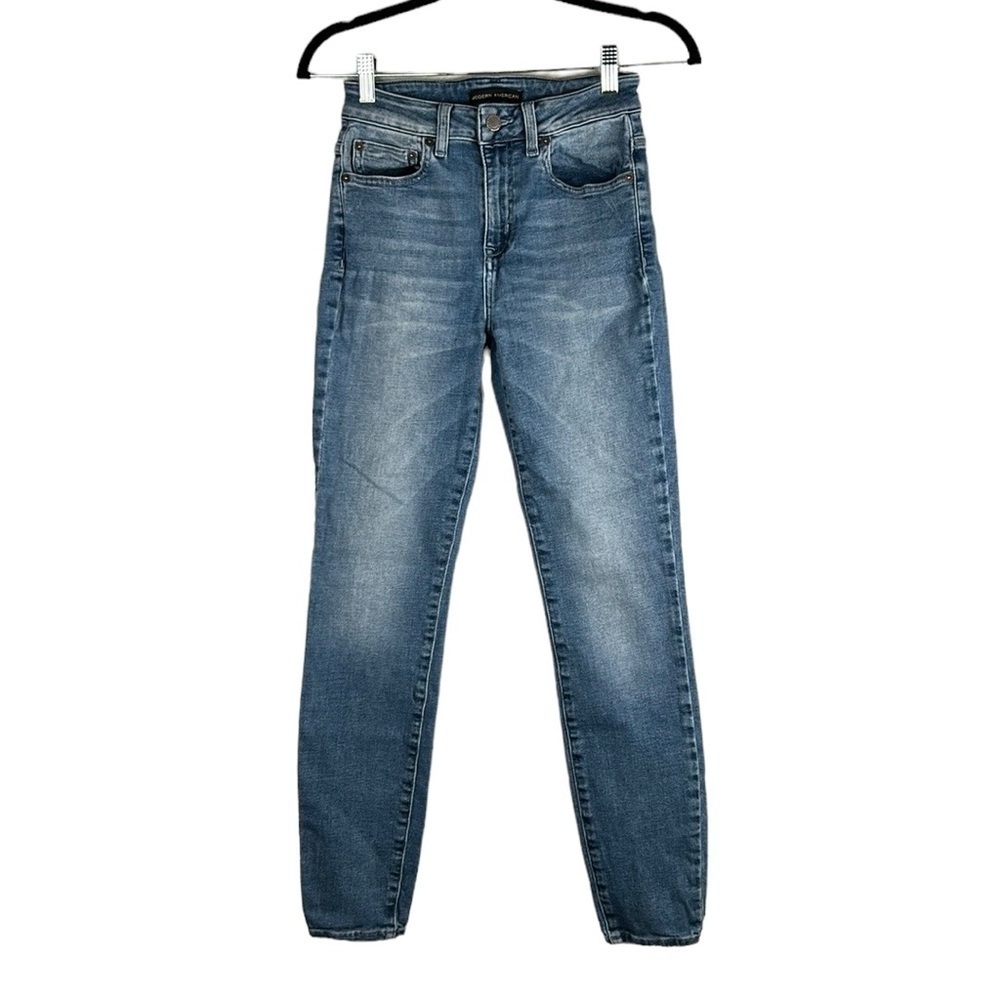 Modern American Soho High Ankle Light Wash Skinny Jeans Size 25